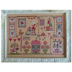 Patchwork miasto ścieg haft krzyżykowy wzór wzór 18ct 14ct 11ct lniane płótno lniane haftować splot krzyżowy dmc