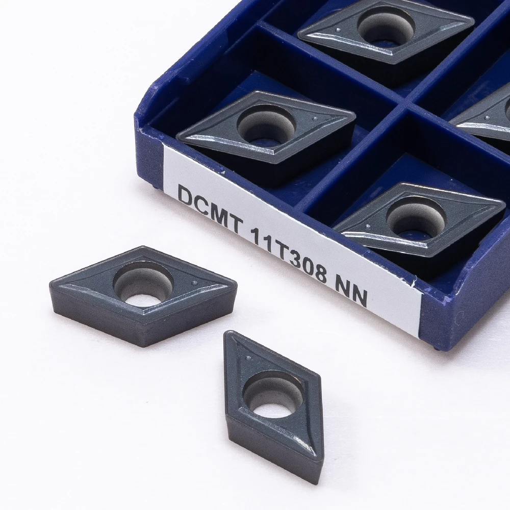 Herramientas de torno CNC, alta calidad, DCMT11T308 NN LT10, 10 piezas, DCMT 11T308, inserto de carburo, herramienta de torneado de Metal