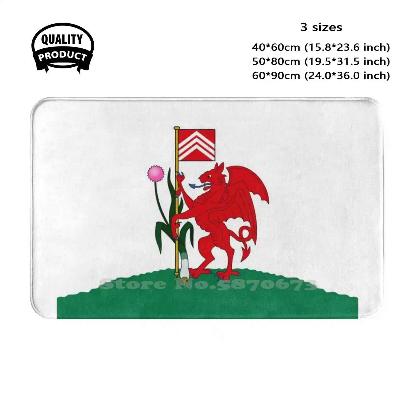 Cardiff City Flag Soft Cushion Home Carpet Door Mat Car Rug Wales England United Kingdom English London Country Scotland Usa