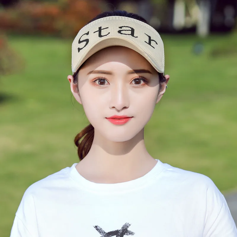 Fashion Spring Summer Woman Outdoor Sports Empty Top Sun Hat Letter Embroidery Baseball Cap Sunscreen Hat Girl Party Gift