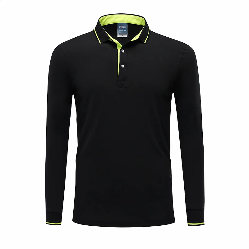 COCT 2021 New Casual Polo Shirt Long Individual Group Customized Embroidered Polo Shirt Long Sleeve