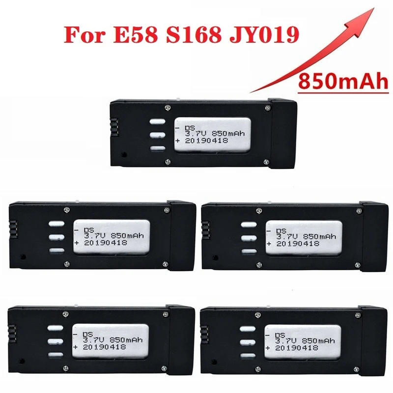 Upgrade 850mAH Battery for E58 JY019 S168 RC Drone Quadcopter Spare Parts 3.7V Lipo Battery For RC Rechargeable battery