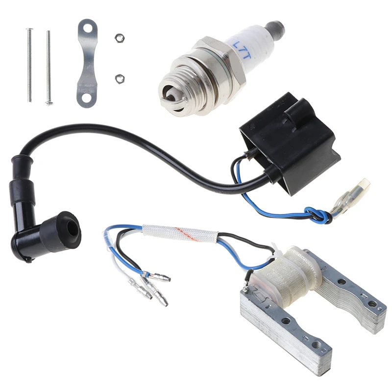 Bobina de encendido CDI de alta calidad Magneto para motores de bicicleta motorizada 2 tiempos 49cc 66cc 80cc juego de bujías de motor