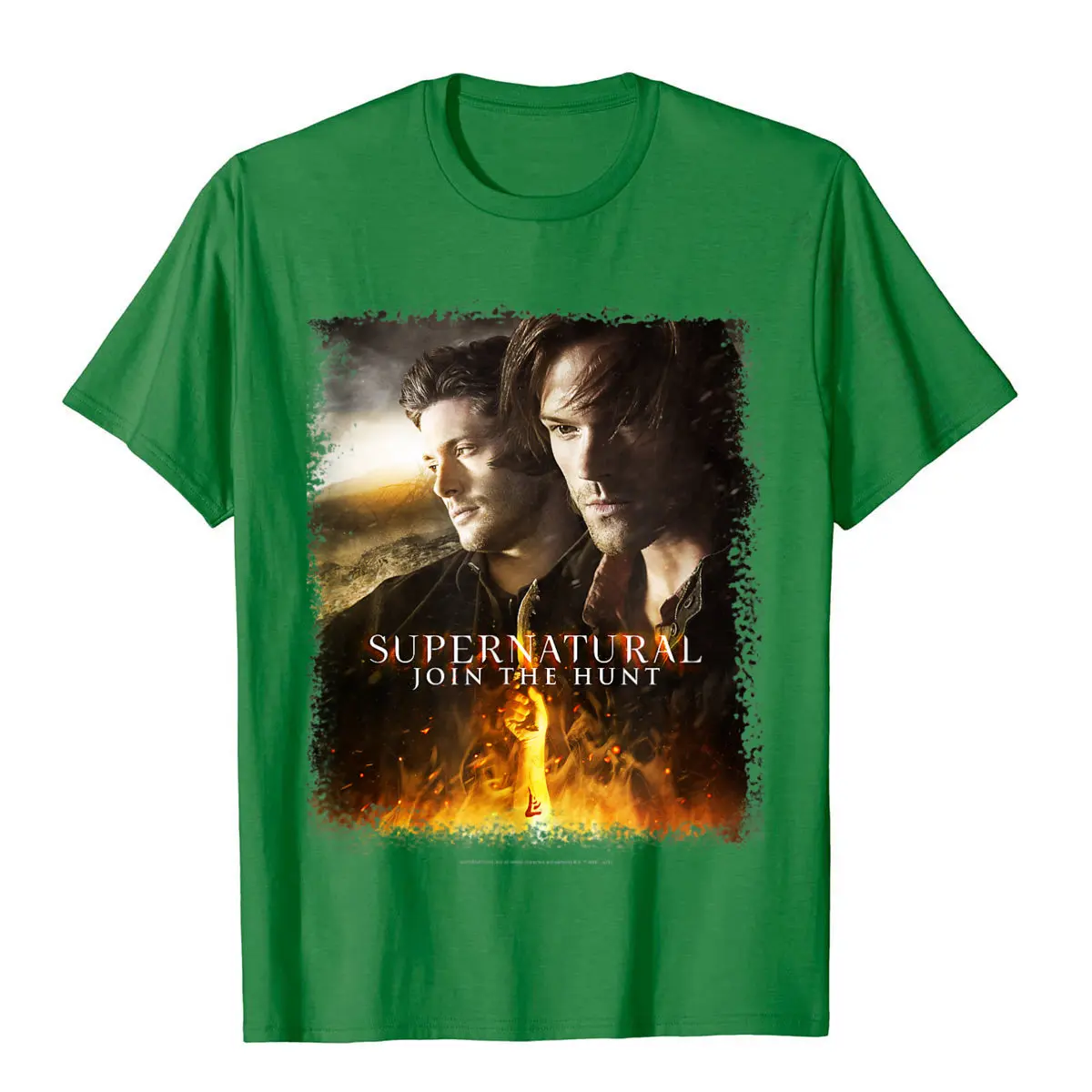 Supernatural Sam Dean Embers Poster T-Shirt Funny Tops Tees For Men Cotton Top T-Shirts Cosie Cheap