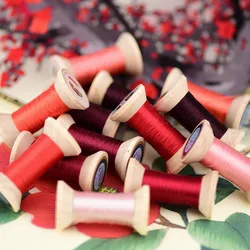 Red thread /20 meters silk thread/decorative hand embroidery/mini spool/embroidery line