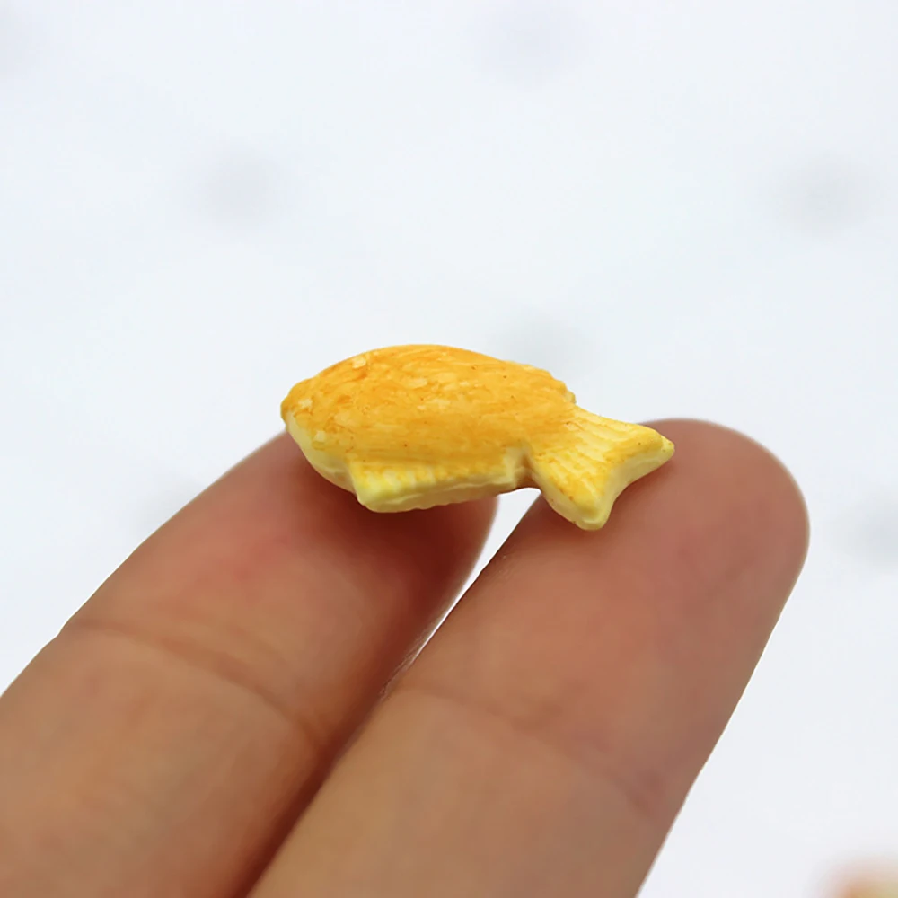 1/12 puppenhaus Miniatur Zubehör Mini Harz Waffel Taiyaki Simulation Lebensmittel Modell Spielzeug für Puppe Haus Dekoration