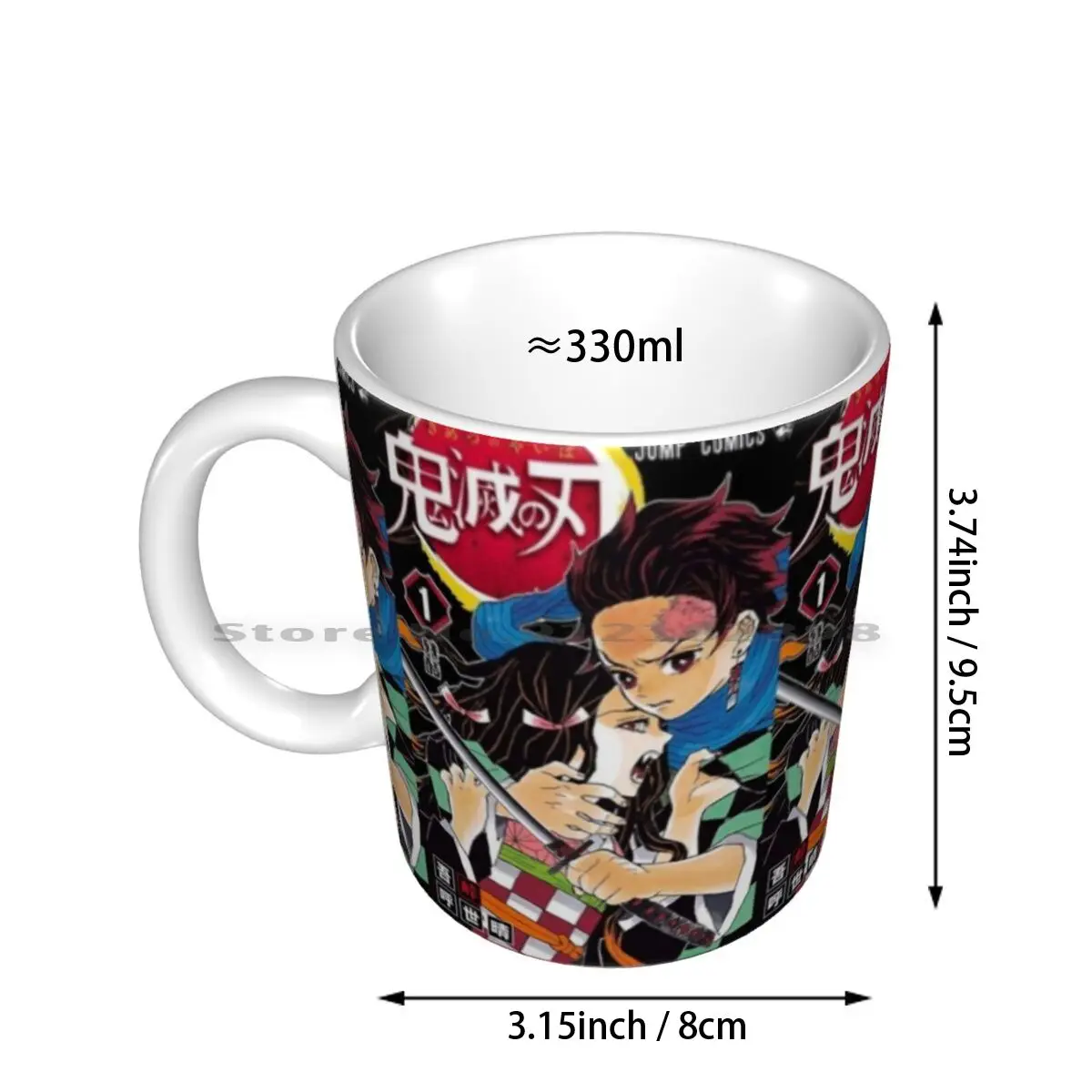 Demon V1 Ceramic Mugs Coffee Cups Milk Tea Mug Demon Demon Kimetsu No Yaiba Manga Anime Tanjiro Nezuko Kamado Tanjiro Kamado