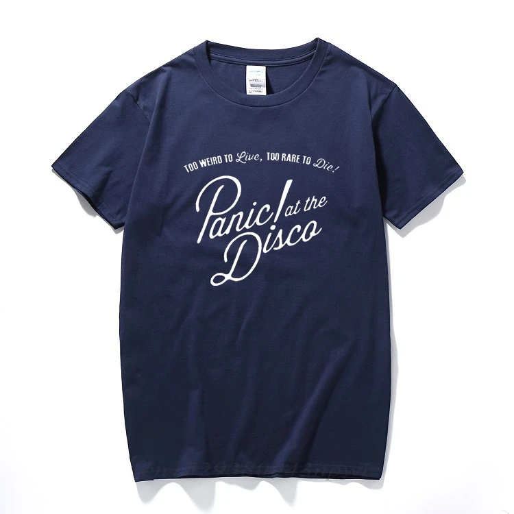 2020Men Print Music Band Panic At The Disco Fashion T Shirt O-Neck Short Sleeve Summer Casual Hipster Polyester T-shirt