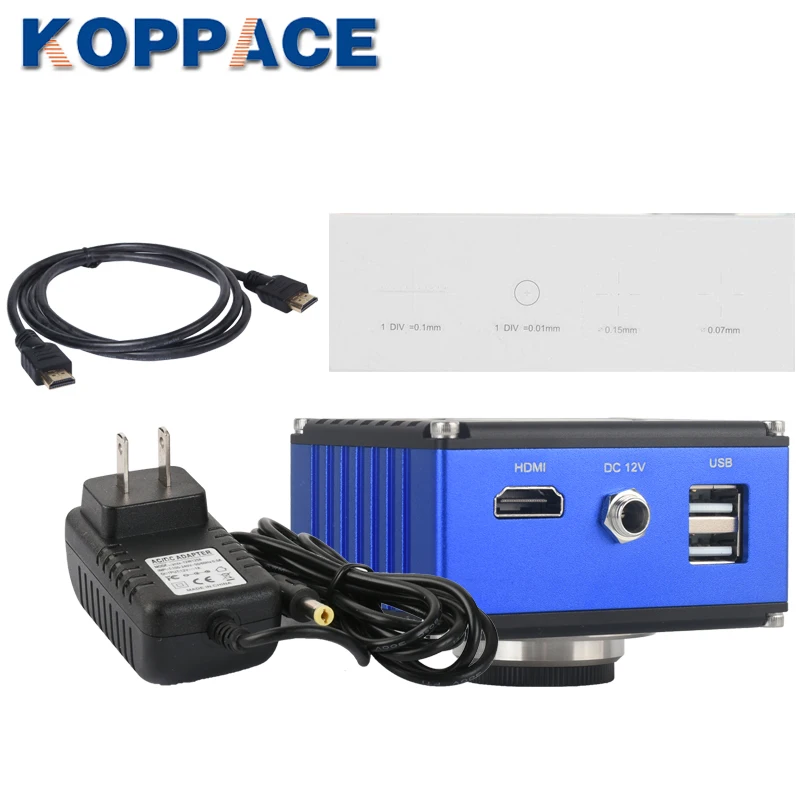 KOPPACE 2 Million Pixels HDMI HD Industrial Microscope Measuring Camera 1080P Can Take Pictures and Videos