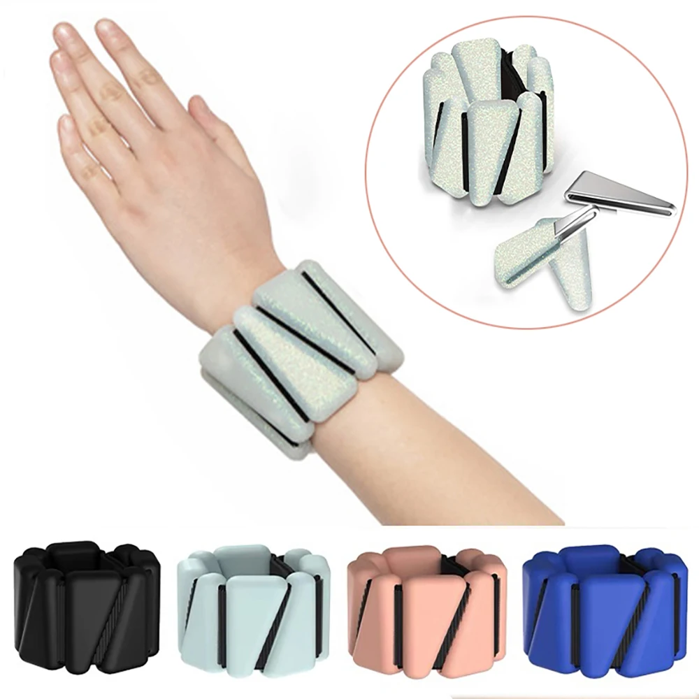 2lbs Neue Yoga Fitness Übung Klett Dreieck Silikon Einstellbare Knöchel Handgelenk Protector Gewicht Bracele Jogging Sport Armband