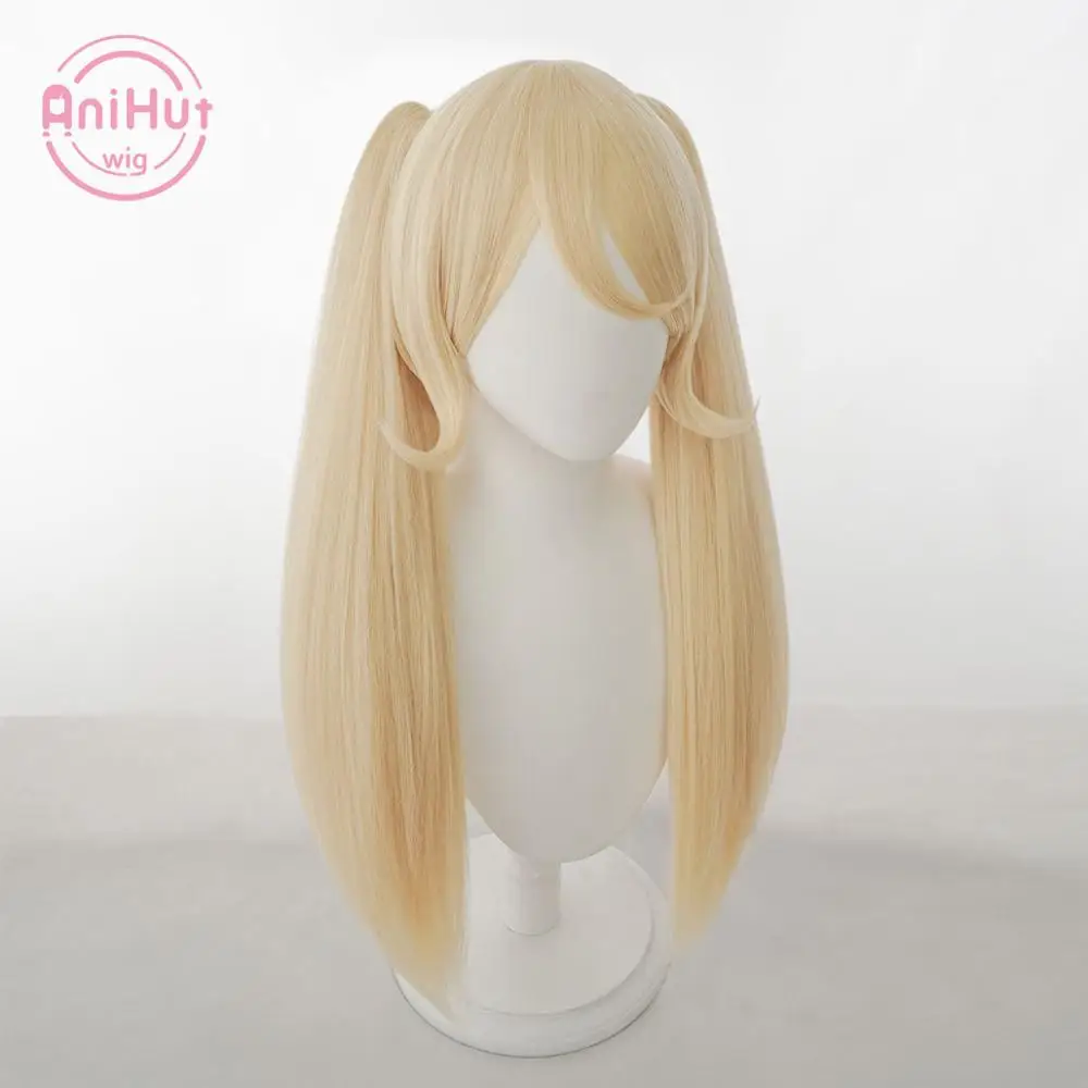 【AniHut】Saionji Hiyoko Parrucca Danganronpa Cosplay Sintetica Resistente Al Calore Delle Donne Capelli Biondi Hiyoko Saionji