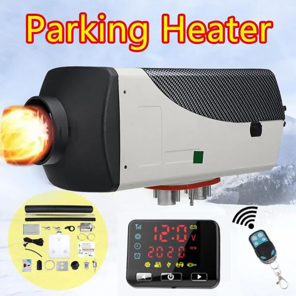 5KW 8KW 12V/24V Car Parking Fuel Air Heater Heater With Remote Control LCD Display For RV Trailer, Truck