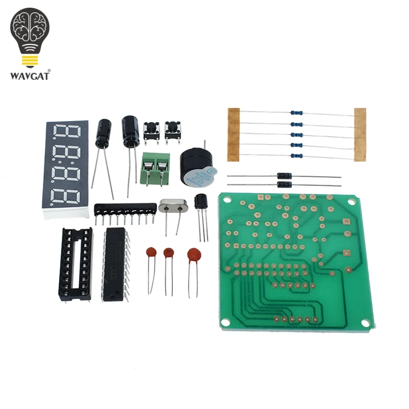 WAVGAT AT89C2051 Digital 4 Bits Electronic Clock Electronic Production Suite DIY Kit