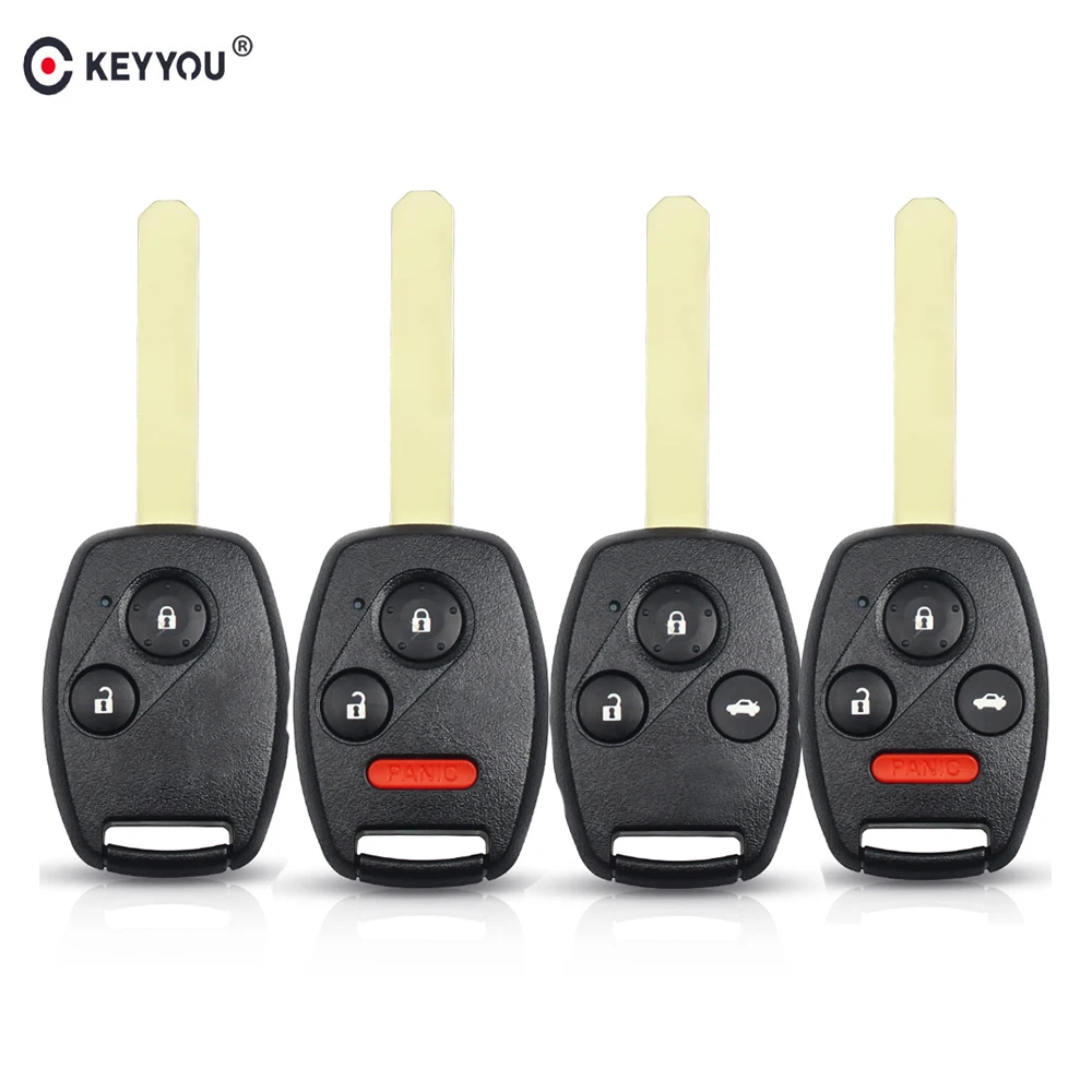 KEYYOU Remote Key Shell Case Fob For Honda Accord 2003 2004 2005 2006 2007 Civic CRV Pilot Insight 2 2+1 3 3+1 4 Buttons