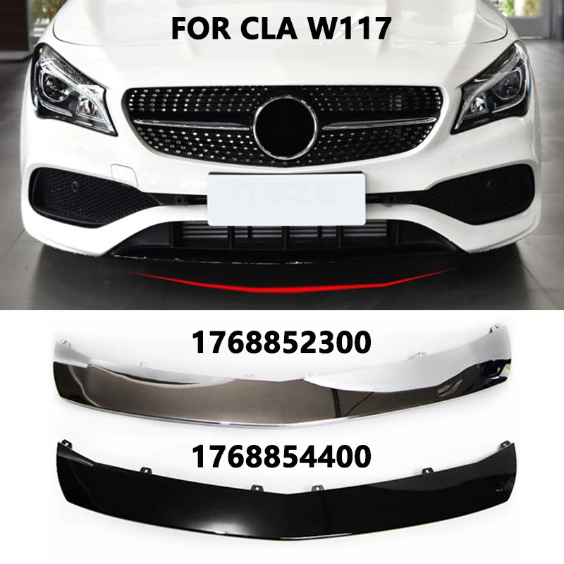 A1768852300 1768854400 Chrome Trim Front Bumper Lip Spoiler Splitters Diffuser For Mercedes Benz CLA W117 C117 CLA260 220 Cla200