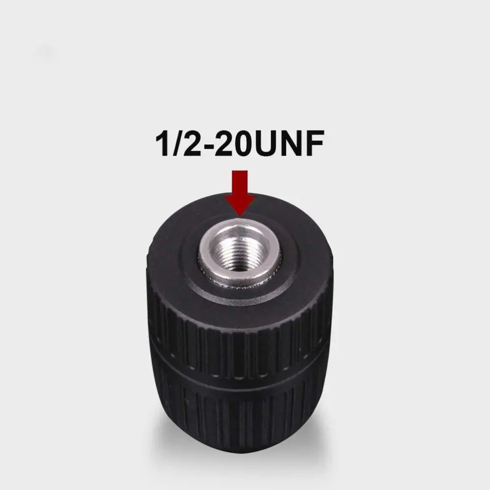 Portabrocas autoblocante, llave de mandril apretada a mano, martillo de impacto, soporte de broca de conversión, 2-13mm, 1/2 ", 20UNF