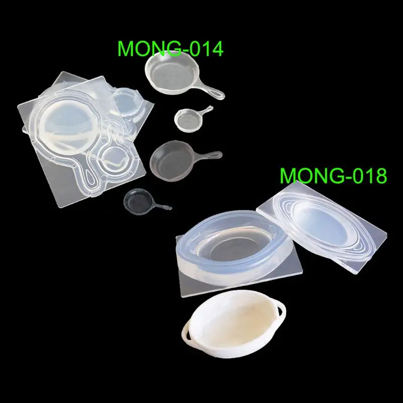 Silicone Resin Mold DIY Mini Pan Pot Shape Casting Molds Craft 3D Mold for Art Craft Making Handmade Toys for Children