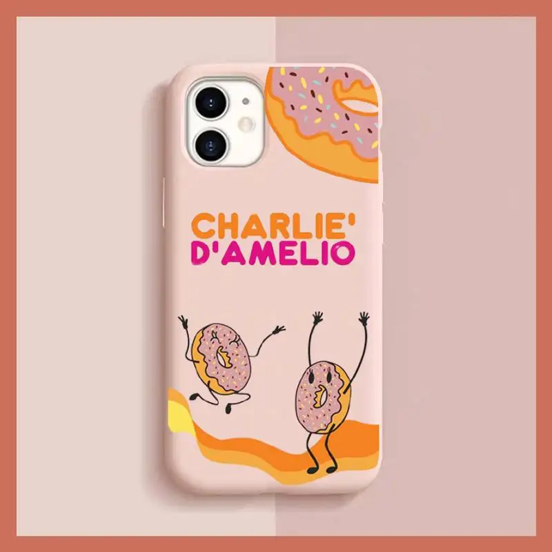 Charli Damelio Donut Phone Case for iphone 13 11 12 mini pro max 7 8 plus 6 6s x xs max xr shell