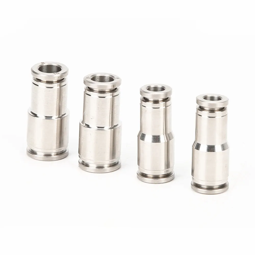 304 Stainless Steel 6-4mm 8-6mm 10-8mm 12-10mm 14-12mm 16-12mm Tube Sizes Pneumatic Reducer Union Quick Straight Connector