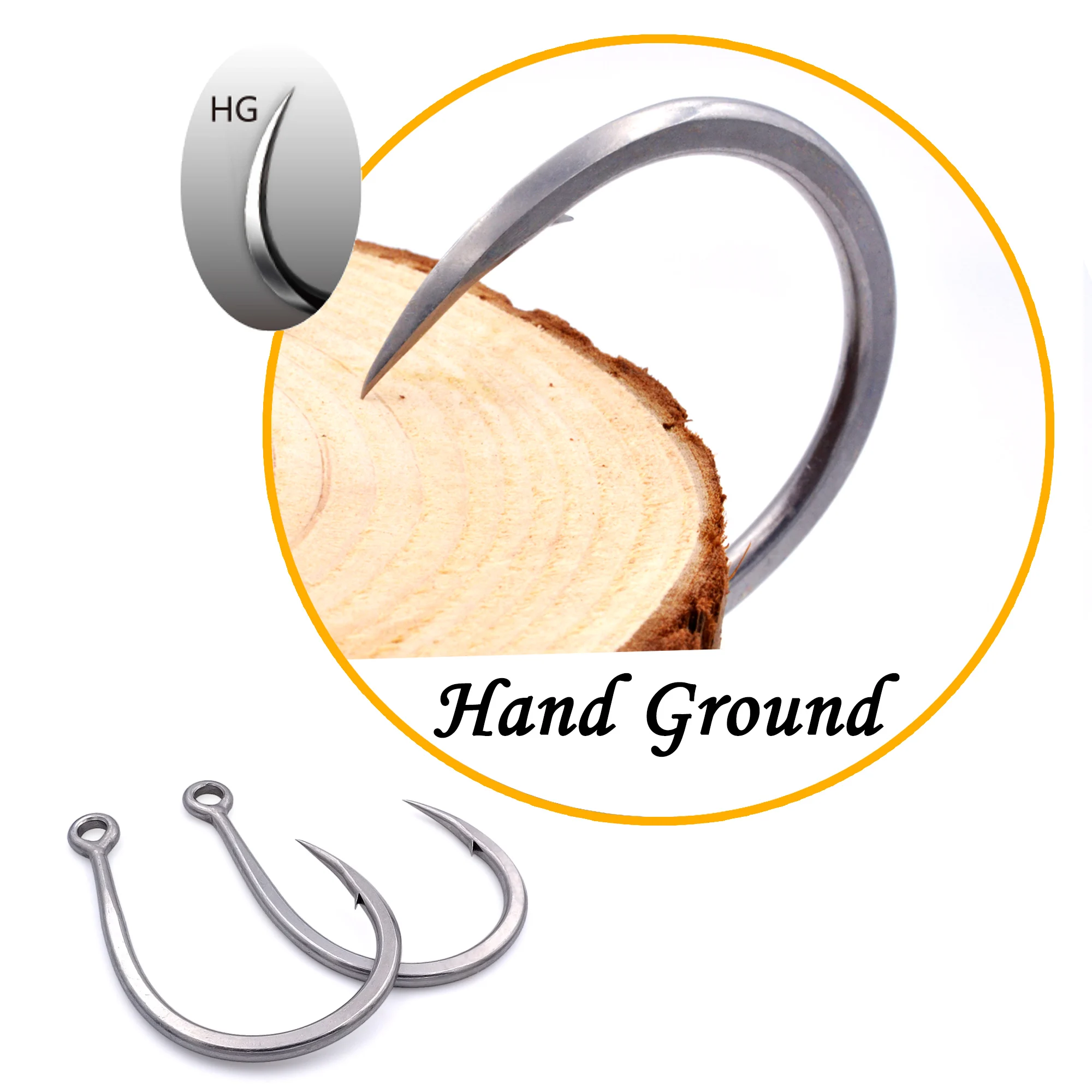 Big Game 5X Iron Plate Seawater Hooks Strong Barbed Fishing Hook High Carbon Steel Jigging Assist Hooks Size 1-13/0