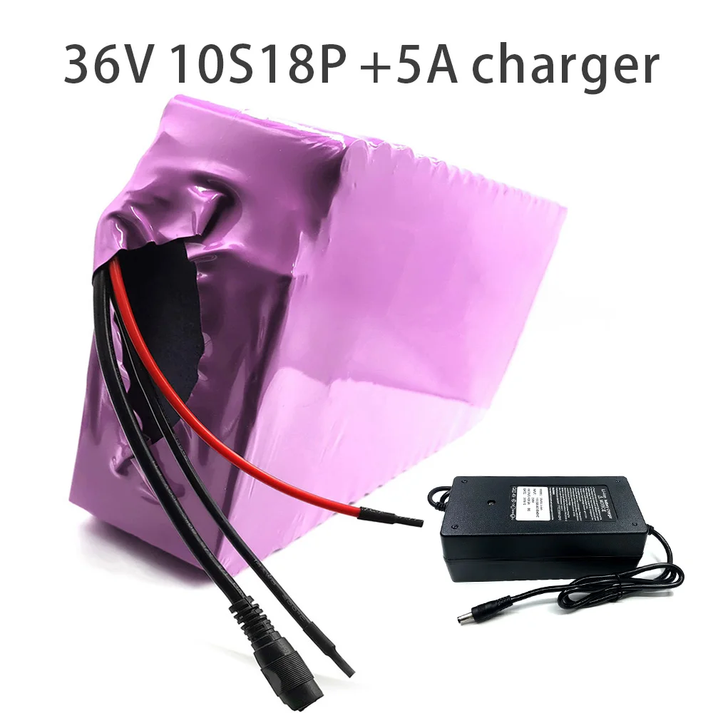 

With 5A charger 63Ah 10S18P 36V battery e-bike ebike electric bicycle Li-ion customizable 350x190x70mm