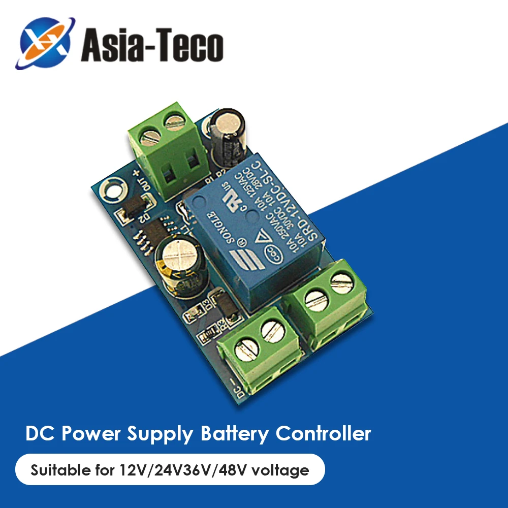 

DC 12V 24V 36V 48V 10A Power Supply Battery Controller Backup Battery Control Board Automatic Emergency Power Transition Module