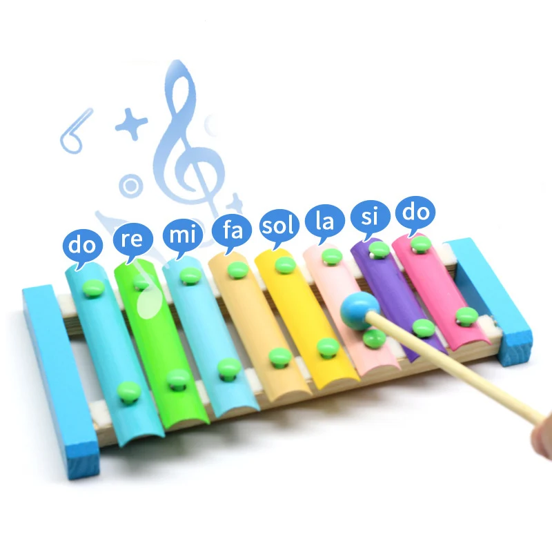 

Music Instrument Toy Wooden Xylophone Toy 8 Keys Macaroon Color Kids Music Learning Educational Toys Gifts