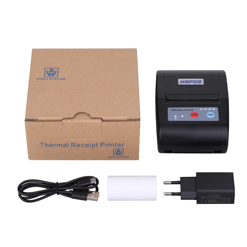 58mm Mini Thermal Printer Portable Receipt Ticket Thermal Printer Mobile Pocket Wireless Bluetooth Bill Android Phone PC Printer