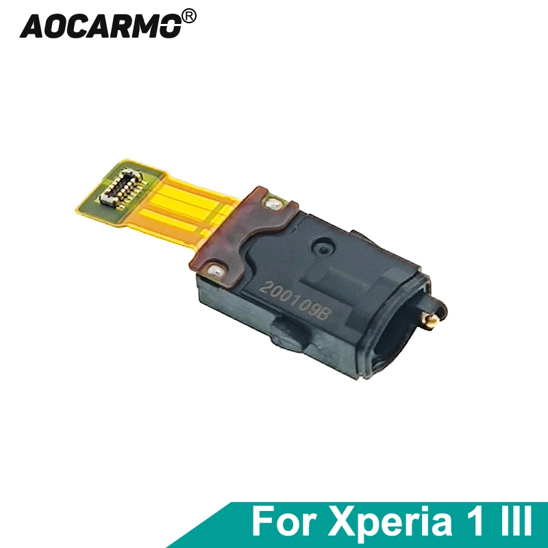 Aocarmo para sony xperia 1 iii x1iii fone de ouvido jack buraco conector cabo cabo flexível de áudio peça substituição