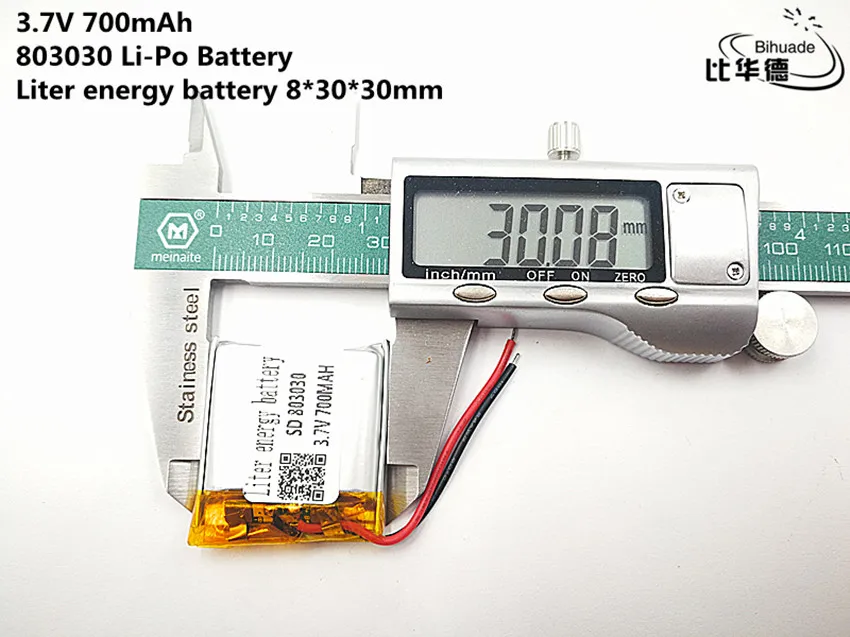 Liter energy battery Good Qulity 3.7V,700mAH,803030 Polymer lithium ion / Li-ion battery for TOY,POWER BANK,GPS,mp3,mp4