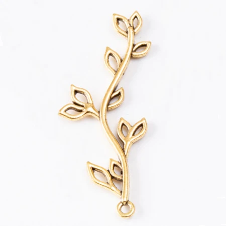 20pcs Metal Tree Branch Leaf Charms Pendants for DIY Necklace Bracelet Jewelry Craft Jewelry Making Components Wholesale