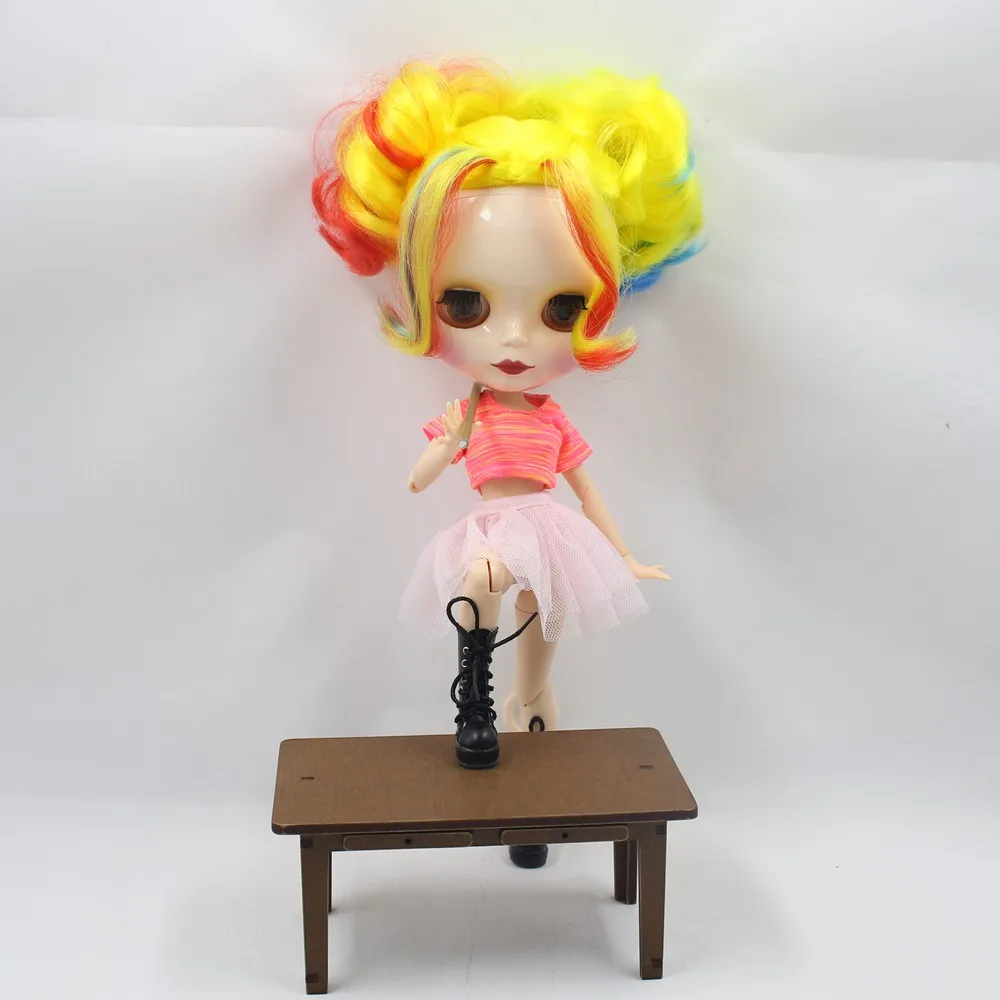 ICY DBS Blyth Doll Clawn cosplay Yellow mix red and blue hair white skin Joint body Neo 1/6 BJD ob24 anime girl