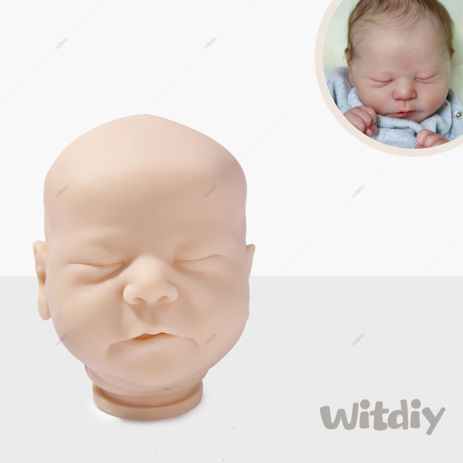 Witdiy Chase-Muñeca reborn de 50 cm/19,69 pulgadas, muñeco de vinilo en blanco, kit sin pintar, 2 regalos