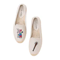 Espadrilles Zapatillas Mujer For Flat Women's Shoes Ladies 2021 Direct Selling Hot Sale Ballet Flats Hemp Cotton Fabric Sapatos