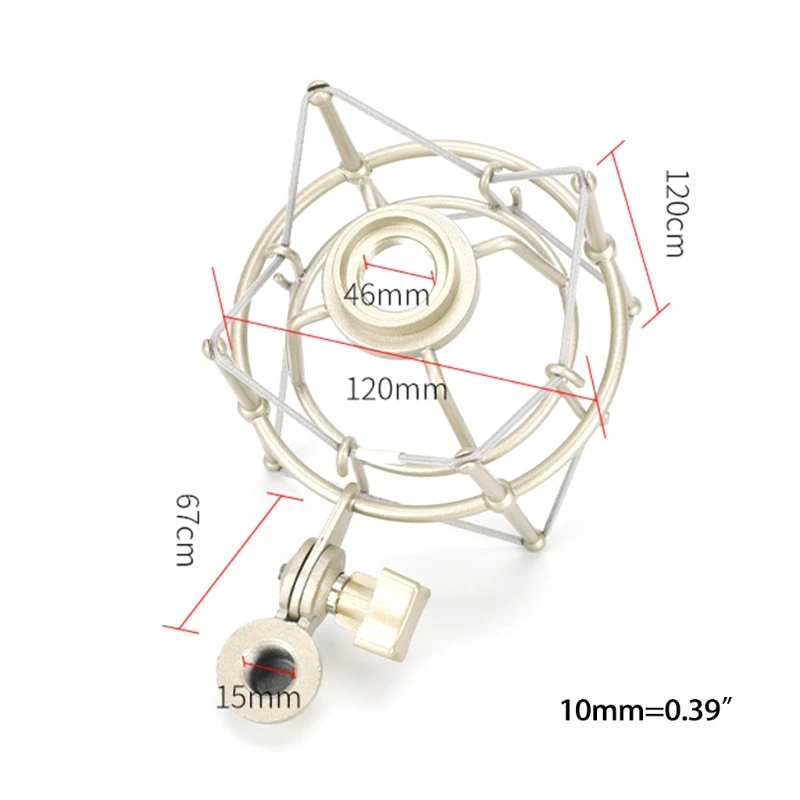 Metalowy uchwyt pająk zawieszenie odporny na wstrząsy Shock Mount mikrofon pająk zawieszenie odporny na wstrząsy uchwyt Mic klips wspornik