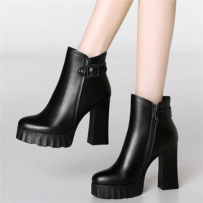 

Женские туфли-лодочки из бычьей кожи на очень высоком каблуке, с круглым носком