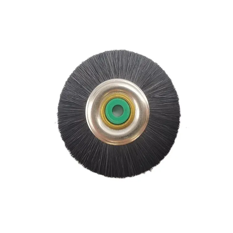 5Pcs Dental Laboratory Materials Latch Polishing Brush Wheel Rotary Tools Lab Black Bristle Hair Buff 48mm Micro Motor Dentistry