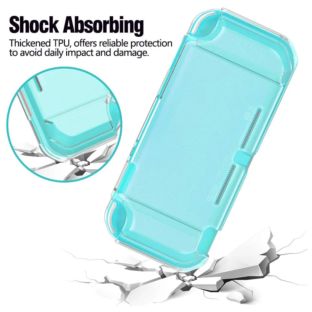 Protective Cover For NS Lite Soft Transparent TPU Case For Nintendo Switch Lite Console Anti-fall Shockproof Anti-fingerprint