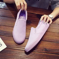 Shengxuanny nuove scarpe di tela scarpe slip-on da donna estate autunno scarpe casual viola traspiranti scarpe sportive da studente di tendenza