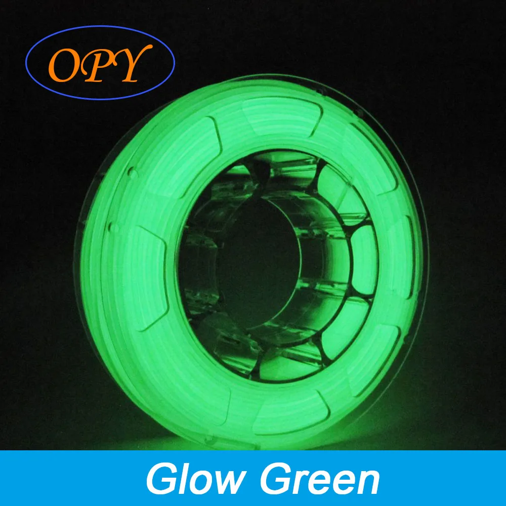 Pla Glow In The Dark Filament 1,75 Mm Grün 3D Druck 1Kg 10M 100G Materialien Rote Himmel blau Lila Spule