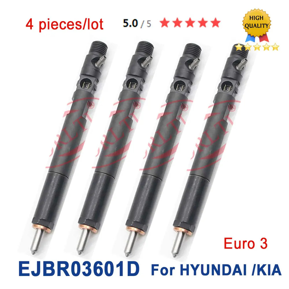 4PC Euro 3 INJECTOR EJBR03601D ,EJBR0 3601D AUTO FUEL INJECTOR NOZZLE EJBR03601D INYECTOR FOR EURO 3 For DEIPHI HYUNDAI KIA