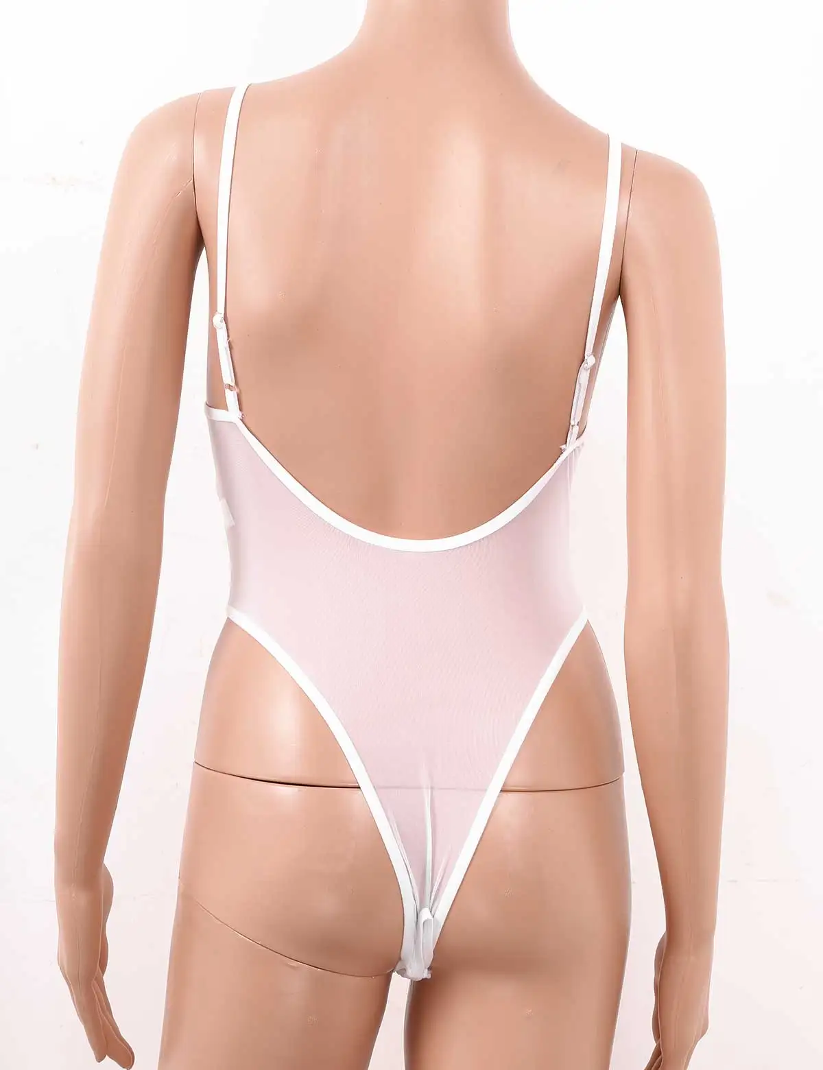 Womens Lingerie See Through Sheer Mesh Open Breast Bodysuit Hollow Out Backless Crotchless Thong Leotard Bodysuit Nightwear