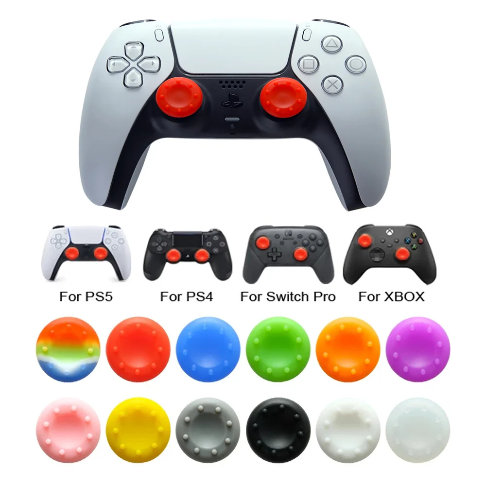 

Silicone Cap Game Grip Caps Joystick Rubber Thumb stick Cover For Playstation5 PS5 PS4 PS3 Xbox One 360 Controller Accessories