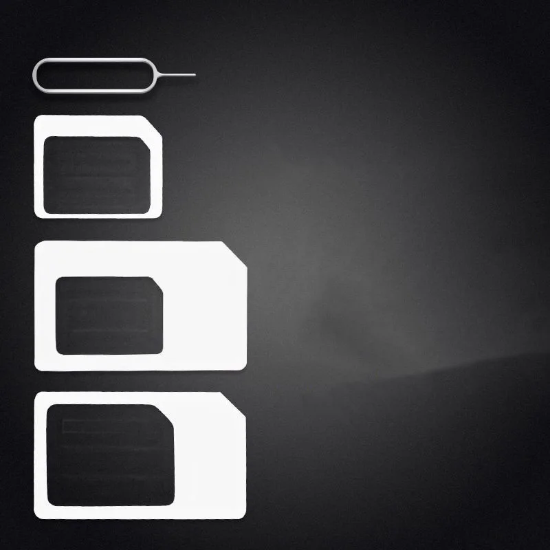 SIM Card Adapter 4 In 1 Set Micro Sim Adapter with Eject Pin Key Retail Package Nano SIM Card Adapter Kit with Card Pin Standard