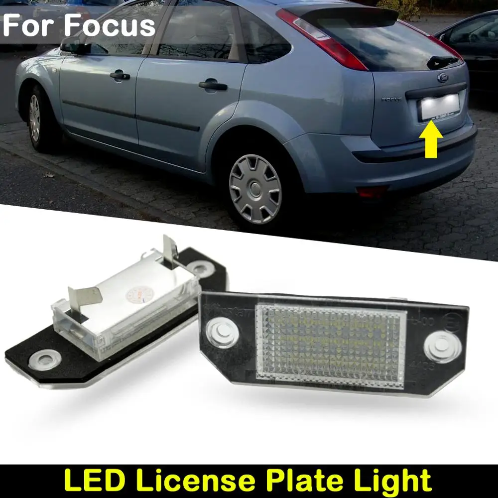 

2PCS LED License Plate Light For Ford For Focus 2 C-Max LED Number Plate Lamp