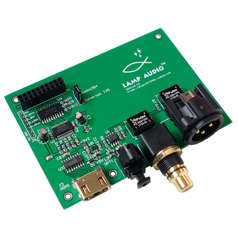 XMOS Amanero Italy USB digital interface I2S/IIS to coaxial fiber SPDIF AES output board