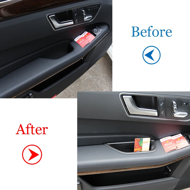 Organizer samochodowy do Mercedes Benz E Class W212 2010-2015 Schowek na klamkę Uchwyt na pojemnik Akcesoria samochodowe — zdjęcie 5