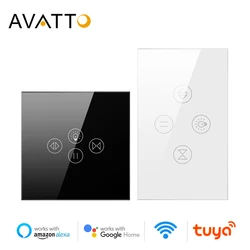 AVATTO-persiana enrollable Tuya Smart Life, interruptor de luz WiFi para persianas eléctricas motorizadas, funciona con Alexa,Google home y Alice