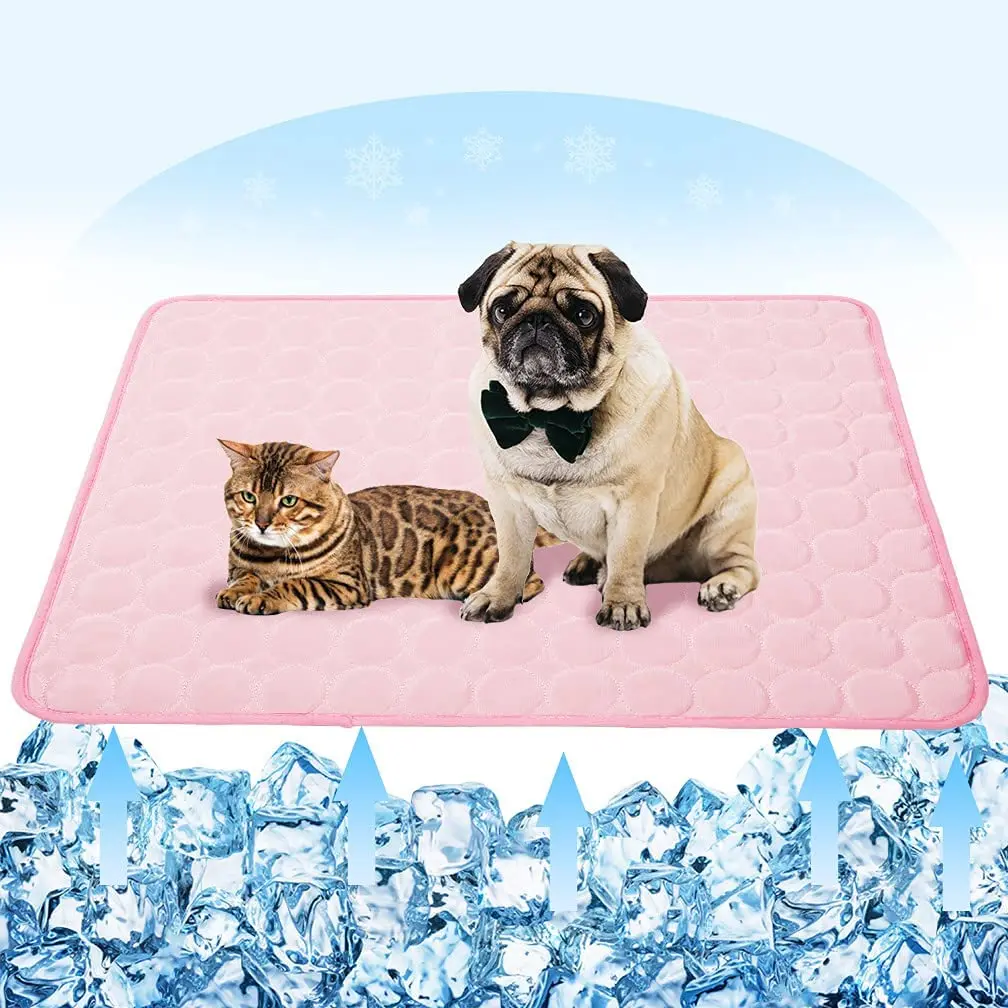 

Summer Cooling Mat for Dogs Cats Self Dog Cooling Mat Breathable Pet Crate Pad Portable & Washable Pet Cooling Blanket