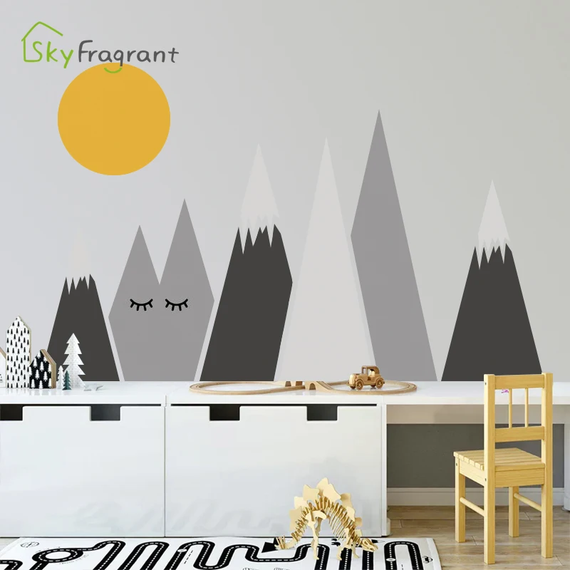 Cartoon góry naklejka ścienna dekoracja pokoju dziecięcego dekoracja sypialni wystrój ścian salonu Home Decor dekoracja domu naklejki